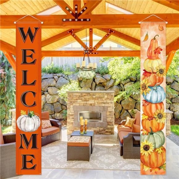 Porch Sign Banners & Door Decorations Yard Indoor Outdoor for Fall- Thanksgiving - Picture 7 of 7